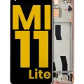 OLED Assembly With Frame For Xiaomi Mi 11 Lite / Xiaomi Mi 11 Lite 5G (Refurbished) (Peach Pink)