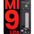 OLED Assembly With Frame For Xiaomi Mi 9 Lite (Aftermarket Plus) (Onyx Gray)