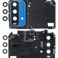 Back Camera Lens With Bracket / Bezel For Xiaomi Redmi Note 9 4G (Blue)