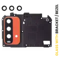 Back Camera Lens With Bracket / Bezel For Xiaomi Redmi Note 9 4G (Orange)