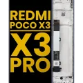 LCD Assembly With Frame For Xiaomi Redmi Poco X3 / X3 Pro / POCO X3 NFC (Refurbished) (Frost Blue)