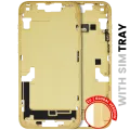 Mid-Frame Housing W/ Small Parts For iPhone 14 Plus (EU / Global Version) (Used OEM Pull: Grade B) (Yellow)