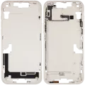 Mid-Frame Housing W/ Small Parts For iPhone 14 Plus (EU / Global Version) (Used OEM Pull: Grade B) (Starlight)