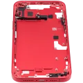 Mid-Frame Housing W/ Small Parts For iPhone 14 Plus (EU / Global Version) (Used OEM Pull: Grade B) (Red)
