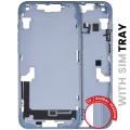 Mid-Frame Housing W/ Small Parts For iPhone 14 Plus (EU / Global Version) (Used OEM Pull: Grade B) (Blue)