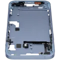Mid-Frame Housing W/ Small Parts For iPhone 14 Plus (EU / Global Version) (Used OEM Pull: Grade B) (Blue)