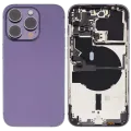 Back Housing W/ Small Parts For iPhone 14 Pro (EU / Global Version) (Used OEM Pull: Grade B) (Deep Purple)