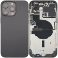 Back Housing W/ Small Parts For iPhone 14 Pro Max (EU / Global Version) (Used OEM Pull: Grade B) (Space Black)