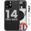 Задня кришка з малими деталями для iPhone 14 Pro Max (EU / Global Version) (Used OEM Pull: Grade C) (Space Black)