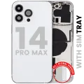 Back Housing W/ Small Parts For iPhone 14 Pro Max (EU / Global Version) (Used OEM Pull: Grade C) (Silver)
