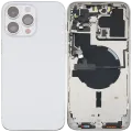 Back Housing W/ Small Parts For iPhone 14 Pro Max (EU / Global Version) (Used OEM Pull: Grade C) (Silver)