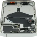 Back Housing W/ Small Parts For iPhone 14 Pro Max (EU / Global Version) (Used OEM Pull: Grade C) (Silver)