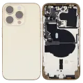 Back Housing W/ Small Parts For iPhone 14 Pro (EU / Global Version) (Used OEM Pull: Grade C) (Gold)