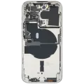 Back Housing W/ Small Parts For iPhone 14 Pro (EU / Global Version) (Used OEM Pull: Grade C) (Silver)