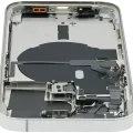 Back Housing W/ Small Parts For iPhone 14 Pro (EU / Global Version) (Used OEM Pull: Grade C) (Silver)