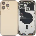 Back Housing W/ Small Parts For iPhone 14 Pro Max (EU / Global Version) (Used OEM Pull: Grade B) (Gold)