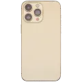 Back Housing W/ Small Parts For iPhone 14 Pro Max (EU / Global Version) (Used OEM Pull: Grade B) (Gold)