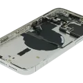Back Housing W/ Small Parts For iPhone 14 Pro Max (EU / Global Version) (Used OEM Pull: Grade B) (Silver)