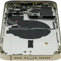 Back Housing W/ Small Parts For iPhone 14 Pro Max (EU / Global Version) (Used OEM Pull: Grade C) (Gold)