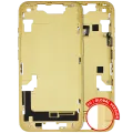 Mid-Frame Housing W/ Small Parts For iPhone 14 (EU / Global Version) (Used OEM Pull: Grade B) (Yellow)