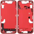 Mid-Frame Housing W/ Small Parts For iPhone 14 (EU / Global Version) (Used OEM Pull: Grade B) (Red)