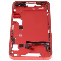 Mid-Frame Housing W/ Small Parts For iPhone 14 (EU / Global Version) (Used OEM Pull: Grade B) (Red)