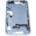 Mid-Frame Housing W/ Small Parts For iPhone 14 (EU / Global Version) (Used OEM Pull: Grade C) (Blue)