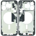 Mid-Frame Housing W/ Small Parts For iPhone 15 Pro Max (EU / Global Version) (Used OEM Pull: Grade B) (Black Titanium)