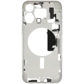 Mid-Frame Housing W/ Small Parts For iPhone 15 Pro Max (EU / Global Version) (Used OEM Pull: Grade B) (White Titanium)