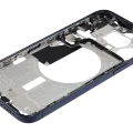 Mid-Frame Housing W/ Small Parts For iPhone 15 Pro Max (EU / Global Version) (Used OEM Pull: Grade B) (Blue Titanium)