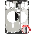 Mid-Frame Housing W/ Small Parts For iPhone 15 Pro Max (EU / Global Version) (Used OEM Pull: Grade C) (Black Titanium)