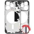 Mid-Frame Housing W/ Small Parts For iPhone 15 Pro (EU / Global Version) (Used OEM Pull: Grade C) (Black Titanium)