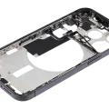 Mid-Frame Housing W/ Small Parts For iPhone 15 Pro (EU / Global Version) (Used OEM Pull: Grade C) (Black Titanium)