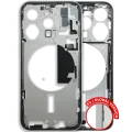 Mid-Frame Housing W/ Small Parts For iPhone 15 Pro (EU / Global Version) (Used OEM Pull: Grade C) (White Titanium)