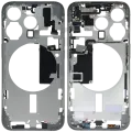 Mid-Frame Housing W/ Small Parts For iPhone 15 Pro (EU / Global Version) (Used OEM Pull: Grade B) (White Titanium)