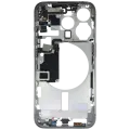 Mid-Frame Housing W/ Small Parts For iPhone 15 Pro (EU / Global Version) (Used OEM Pull: Grade B) (White Titanium)
