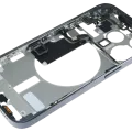 Mid-Frame Housing W/ Small Parts For iPhone 15 Pro (EU / Global Version) (Used OEM Pull: Grade B) (Blue Titanium)