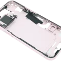 Mid-Frame Housing W/ Small Parts For iPhone 15 (EU / Global Version) (Used OEM Pull: Grade C) (Pink)