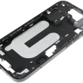Mid-Frame Housing W/ Small Parts For iPhone 16 (EU / Global Version) (Used OEM Pull: Grade B) (Black)