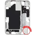 Mid-Frame Housing W/ Small Parts For iPhone 16 (EU / Global Version) (Used OEM Pull: Grade B) (White)