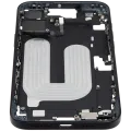 Mid-Frame Housing W/ Small Parts For iPhone 16 Plus (EU / Global Version) (Used OEM Pull: Grade B) (Black)