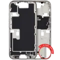 Mid-Frame Housing W/ Small Parts For iPhone 16 Pro (EU / Global Version) (Used OEM Pull: Grade B) (White Titanium)