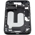 Mid-Frame Housing W/ Small Parts For iPhone 16 (US Version) (Used OEM Pull: Grade C) (Black)