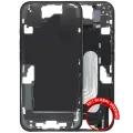 Mid-Frame Housing W/ Small Parts For iPhone 16 (EU / Global Version) (Used OEM Pull: Grade C) (Black)