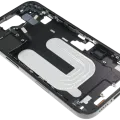 Mid-Frame Housing W/ Small Parts For iPhone 16 (EU / Global Version) (Used OEM Pull: Grade C) (Black)