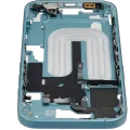 Mid-Frame Housing W/ Small Parts For iPhone 16 (EU / Global Version) (Used OEM Pull: Grade C) (Teal)