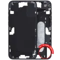 Mid-Frame Housing W/ Small Parts For iPhone 16 Plus (EU / Global Version) (Used OEM Pull: Grade C) (Black)