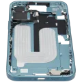Mid-Frame Housing W/ Small Parts For iPhone 16 Plus (EU / Global Version) (Used OEM Pull: Grade C) (Teal)