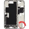 Mid-Frame Housing W/ Small Parts For iPhone 16 Pro Max (EU / Global Version) (Used OEM Pull: Grade C) (White Titanium)