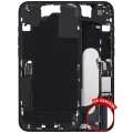Mid-Frame Housing W/ Charging Port Flex & Small Parts For iPhone 16 Plus (US Version) (Used OEM Pull: Grade C) (Black)